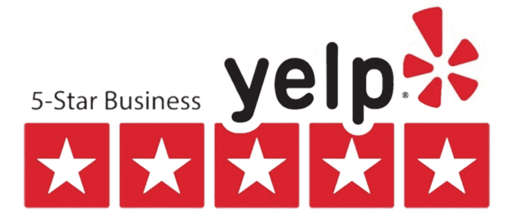 Yelp 5 star business logo.